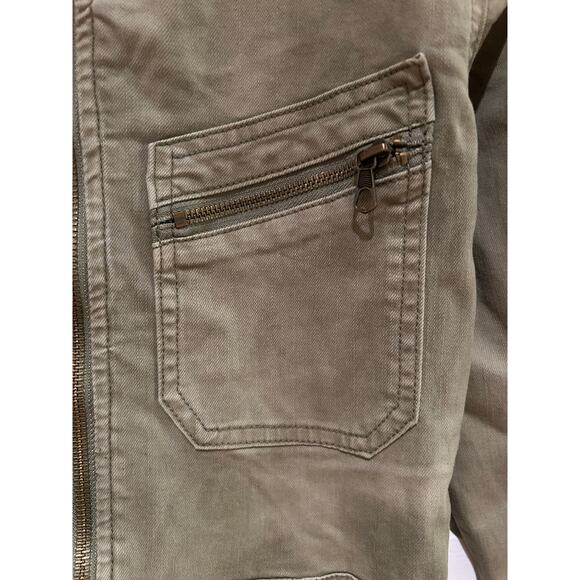 Free People Lennox Denim Green Utility Jumpsuit Size Small - Picture 7 of 10